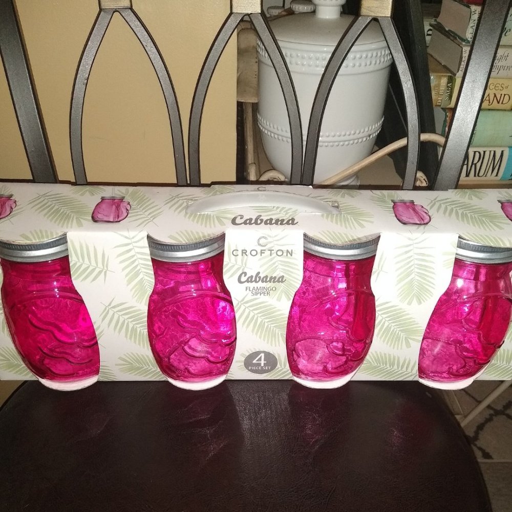 Crofton Pink Flamingo Sippers - New!!
